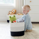 NaturalCozy Storage Cubes 11 Inch Cotton Rope Woven Baskets for Organizing, 3-Pack | Cube Storage Bin | Square Storage Baskets for Shelves Organizer, Classroom, Kids Toy Bins, Closet, Baby Nursery by TinyTreasures Baby Boutique