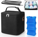 Accmor Breastmilk Cooler Bag with Ice Pack, Baby Bottle Cooler Bags, Insulated Bottle Cooler Tote Bags On The Go, Fits 6 Large 9oz Bottles, for Nursing Mom Daycare Travel, Black by TinyTreasures Baby Boutique