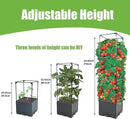 Sunnyglade 2 Pcs Raised Garden Bed Planter Box with Trellis, 44” Tomato Trellis Planter for Various Vine Climbing Plants Vegetables Detachable Frame for Outdoor Indoor Terrace by GreenHaven Gardens
