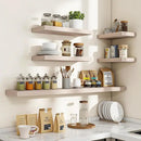36 Inch Floating Shelves, 3D Textured Wood Grain, 36"x9.25"x1.5" Inch Deep Floating Shelves for Wall, Wooden Shelves for Bathroom, Bedroom, Living Room, Washed White by CozyNest Decor