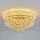 9-Light Crystal Flush Mount Chandelier Ceiling Light Fixture for Living Room Dining Room Bedroom Foyer Entryway Hallway Closet Bathroom (Gold D22) by CozyNest Decor