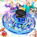 Hand Operated Mini Drone for Kids - LED UFO Flying Orb Ball, Rechargeable Mini Fidget Spinner Toy for Indoor Outdoor,Christmas Birthday Party Gifts for Girls Boys (Blue) by TinyTreasures Baby Boutique