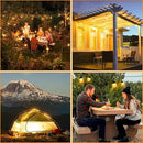 String Lights for Outside, Outdoor Patio Lights with 12 LED Bulbs Waterproof Shatterproof Hanging Patio Lights String for Patio for Bistro, Garden, Backyard, Gazebo, Party Decor, Easter by GreenHaven Gardens