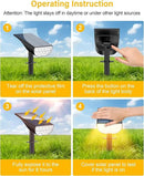 BAXIA TECHNOLOGY Solar Spot Lights Outdoor IP65 Waterproof, 3 Lighting Modes Landscape Lighting for Outside, Dusk to Dawn Solar Pathway Lights for Yard Garden Driveway, Warm White, 1 Pack by GreenHaven Gardens