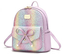I IHAYNER Girls Bowknot Cute Leather Backpack Mini Backpack Purse for Women