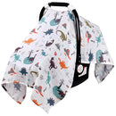 Rquite Muslin Car Seat Cover Baby, Carseat Covers Baby Boy Girl, Breathable Lightweight Infant Car Seat Cover, Baby Carrier Cover Car Seat Canopy Stroller Sun Shade for Summer & Hot Day, Universal Fit by TinyTreasures Baby Boutique