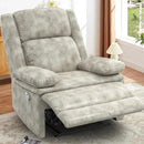Recliner Chair for Adults, Oversized Manual Pull Tab Reclining Chair, 2-Tier Cushions, Minimalist Style Single Sofa for Living Room, RV (Polished Microfiber) by CozyNest Decor