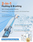 RANVOO [Vibrating & Flossing 2-in-1 AirJet Bubble Sonic Electric Toothbrush, 100% Plaque Removal, Whiter for Adult Protect Gum Orthodontic Teeth Clean Rechargeable Gift with 2 Soft Brush Heads Grey by CozyNest Decor
