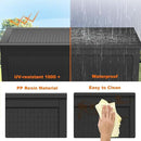 260 Gallon Resin Deck Box, Lockable Patio Outdoor Storage Box for Furniture, Garden Tools and Tools Storage, Waterproof Outside Storage Boxes - Black by GreenHaven Gardens