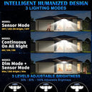Solar Motion Sensor Flood Lights Outdoor - 496LEDs 3500LM 3 Lighting Modes 3 Levels Brightness, 6 Heads 360° Illumination, IP65 Solar Security Lights,for Porch Yard Patio Garage(2 Packs) by GreenHaven Gardens