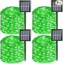 YEGUO 4 Pack Solar Fairy Lights Outdoor Waterproof, Green String Light Each 33ft 100 LED 8 Modes by GreenHaven Gardens