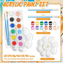 Fulmoon 72 Set Acrylic Paint Kits for Kids Adults Washable Mini Painting Kit Arts Crafts Party Favors Filled Strips Brushes Palettes Bulk for Classroom Home Kit Supplies (Vivid Color) by TinyTreasures Baby Boutique