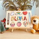 Newly Upgraded Personalized Name Puzzle for Kids, Custom Name Puzzle Personalized Baby Gifts 1st Birthday for Boys Girls Montessori Toys Nursery Decor Toddler Educational Toys by TinyTreasures Baby Boutique