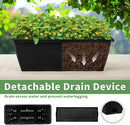HAITRAL Hanging Planters for Outdoor Plants,Deck Railing Planter Boxes Countryside Style Window Boxes Planters, Balcony Flower Pots Plastic Railing Planter with Metal Brackets for Fence,Black 2 Pcs by GreenHaven Gardens