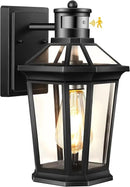 VIANIS Motion Sensor Outdoor Lighting, Outdoor Wall Lights Wall Mount with Clear Glass, Black Dusk to Dawn Garage Light Sconce, Waterproof Exterior Lights for House, Brightness Distance Adjustable by GreenHaven Gardens