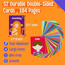 SpriteGru Alphabet Flash Cards, 52 Double Sided Cards, Uppercase & Lowercase Letter Cards, Letters and Sight Words Learning Cards for Preschool and Toddlers Learning by TinyTreasures Baby Boutique