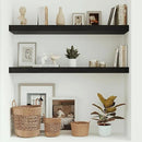 Single Floating Shelves 36 inch Long, Large 10 in Deep Wall Shelves Heavy Duty 70 lbs for Bedroom, Bathroom, Living Room, Kitchen, Office, Modern Shelf Home Decor, Set of 1, Black by CozyNest Decor