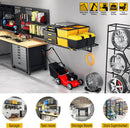 2x3ft Adjustable Rail Wall Garage Storage Shelf, Tool Room, Supermarket Wall Storage Shelving Rack (1 Pack-Black) by GreenHaven Gardens