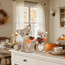 winemana Fall Decor Thanksgiving Decoration Sisal Fox, Set of 2 Table Centerpiece Foxes Animals Figurines, Handmade Ornaments Autumn Fall Decorations for Home Mantel Fireplace by CozyNest Decor