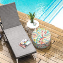 LVTXIII Inflatable Stool Ottoman Footrest with Handle, Decorative Fade-Resistant Foot Stool, Indoor or Outdoor Pouf for Home Patio Garden and Camping Use, D21 x W 21 x H9, Warm Paisley by CozyNest Decor