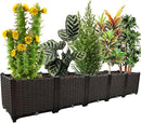 Large Planters for Outdoor Plants pots Elevated Garden Boxes Raised Garden Bed Garden Patio Balcony Deck to Planting Flowers Vegetables Tomato and Herbs by GreenHaven Gardens