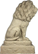EMSCO Group Guardian Lion Statue – Natural Sandstone Appearance – Made of Resin – Lightweight – 28” Height by GreenHaven Gardens