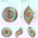 Wind Spinners Outdoor Mandala Lucky Clover,Wind Spinner Lucky Gifts for Women/Mother/Father/Men,Stainless Steel Kinetic 3D Wind Spinner Outdoor&Indoor Decoration Yard Art Garden Decor by GreenHaven Gardens