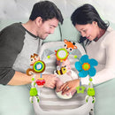 Baby Stroller Arch Mobile, Adjustable Musical Cirb Mobile Toys with Universal Clamps, Versatile Activity Toy Bar for Baby Bouncer Infant Car Seat Toy Stroller Toys Mobile for Bassinet Crib - Orange by TinyTreasures Baby Boutique