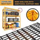 REIBII 40" W Garage Shelving 2240 LBS Storage Shelves Adjustable Heavy Duty Shelving 4 Tier Metal Shelves for Storage 59.5"H Metal Shelf for Pantry Basement Warehouse 40"W × 19.5"D × 59.5"H, 2 Pack by GreenHaven Gardens