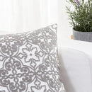 HWY 50 Grey Gray Decorative Throw Pillow Covers 18x18 Inch, Pack of 2 Embroidered Cotton Farmhouse Cushion Cover Pillow Case for Sofa Couch Living Room Bed Bedroon, Modern Pattern by CozyNest Decor