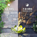 Huaxu Solar Lights Outdoor Garden Decoration Crackle Globe Glass Waterproof LED Metal Green Lotus Flowers Gift for Mom,Women,Patio,Lawn,Walkway,Tabletop,Ground by GreenHaven Gardens