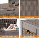 30 Gallon Resin Deck Box, Lockable Patio Outdoor Storage Box for Furniture, Garden Tools and Tools Storage, Waterproof Outside Storage Boxes - Grey by GreenHaven Gardens