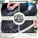 2 Pack Outdoor Inflatable Ottoman Waterproof Inflatable Pouf Foot Rest with Handle D21 x H9 Portable for Patio Camping Garden or Home by CozyNest Decor