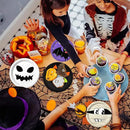 105PCS Halloween Paper Plates Ghosts Pumpkin Skull Spider Web Design for Halloween Party Decorations Supplies, Serves 30 by CozyNest Decor