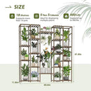 Plant Stand Indoor Tall Hanging Plant Shelf 16 Tiers Large Outdoor Plant Rack for Multiple Plants Wood Plant Holder for Living Room Garden Balcony by GreenHaven Gardens