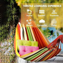 ANYOO Cotton Hammock Portable Camping Hammocks for Hanging Sturdy Garden Comfortable Fabric Hammock with Tree Straps Up to 660lbs with Travel Bag for Camping Outdoor/Indoor Patio Backyard by GreenHaven Gardens