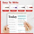 To Do List Notepad, Daily Planner Notebook with 52 Tear-off Sheets, Undated Writing Organizer for Daily Tasks and Goal, Coiled Task Track Checklist Productivity Pad for Office, Classroom, Home, School by TinyTreasures Baby Boutique