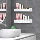 PMMASTO Adhesive Acrylic Spice Rack Organizer for Wall with Nano Double Sided Tape, Spice Shelf Organization for Kitchen Cabinet Door/Pantry Door, Wall Mount Seasoning Rack (White-2 Pack) by CozyNest Decor