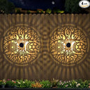 4 Pack Large Solar Fence Lights Metal Solar Powered Outdoor Wall Deck Step Lights Tree Theme Waterproof Fence Light for Garden Post Patio Backyard Yard Decor, Gardening Gifts for Women Mom Grandma by CozyNest Decor