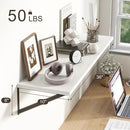 36"W x 10"D Floating Shelves, 10 Inch Deep White Floating Shelves, Farmhouse Rustic Deep Wall Shelves for Home Decor, Wide Large Floating Shelf for Bathroom, Living Room, Kitchen, Study Room by CozyNest Decor
