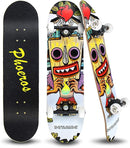 Easy_Way Complete Skateboards- Standard Skateboards for Beginners Kids Boys Girls Teenager- 31''x 8''Canadian Maple Cruiser Pro Skate Board, Skateboards by TinyTreasures Baby Boutique