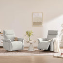 CHITA Power Recliner Chair, Electric Triple-Motor Swivel Glider Nursery Rocking Chair with Adjustable Power Headrest and Lumbar Support, GREENGARD Gold Certified, Solid Wood Base, Crockery Grey by TinyTreasures Baby Boutique