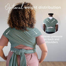 Boba Baby Wrap Carrier – Original Baby Sling Carrier for Newborns (7–35 lbs), Soft, Secure, Hands-Free & Ergonomic, Ideal for Comfortable Bonding, New Parents (Sage Green) by TinyTreasures Baby Boutique