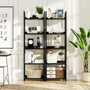 NUMENN Narrow Bookshelf, 5 Tier Bookshelves, Home Office Bookcase Shelf Storage Organizer, Free Standing Storage Shelving Unit for Bedroom, Living Room and Home Office, Black by CozyNest Decor
