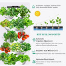 SJZX Hydroponics Growing System Kit, 12L Large Capacity Hydroponic Tower, 5 Tiers Indoor Outdoor Gardening System for Beginner with Water Pump & APP Auto Timer, Vertical Garden Planter Kits (25 Pods) by GreenHaven Gardens