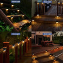 pearlstar 16 Pack Solar Step Deck Fence Lights, Solar Step Lights Outdoor Waterproof Led Solar Fence Lamp for Patio, Stairs,Garden Pathway, Step and Fences(Black) by GreenHaven Gardens