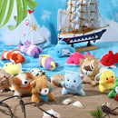 Zhanmai 100 Pcs Mini Plush Stuffed Animal Bulk Small Animal Toys Keychain Party Favors Easter Egg Stuff for Kids Birthday Valentine Carnival Classroom Prizes Gift Goodie Bag Filler(Ocean Style) by TinyTreasures Baby Boutique