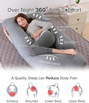 Pregnancy Pillow, Full Body Maternity Pillow 57 inch, with Removable Washable Cover - Sleep Support for Legs, Back, Neck, Shoulder, HIPS, Belly for Pregnent Women, 100% Cotton by TinyTreasures Baby Boutique