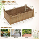 HAPPYGRILL Wood Raised Garden Bed, 46” x 24” x 16” Rectangular Flower Box w/Drainage Holes for Growing Vegetables, Flowers, Herbs, Outdoor Planter Box for Backyard Garden Lawn by GreenHaven Gardens