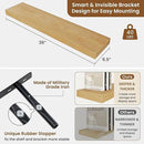 fuqing Floating Shelves for Wall, Bathroom Shelf Wall Mounted for Storage, Shelves with Invisible Bracket for Bedroom, Kitchen, Living Room, Farmhouse Small Book Shelf, 36 Inch Set of 2, Oak by CozyNest Decor